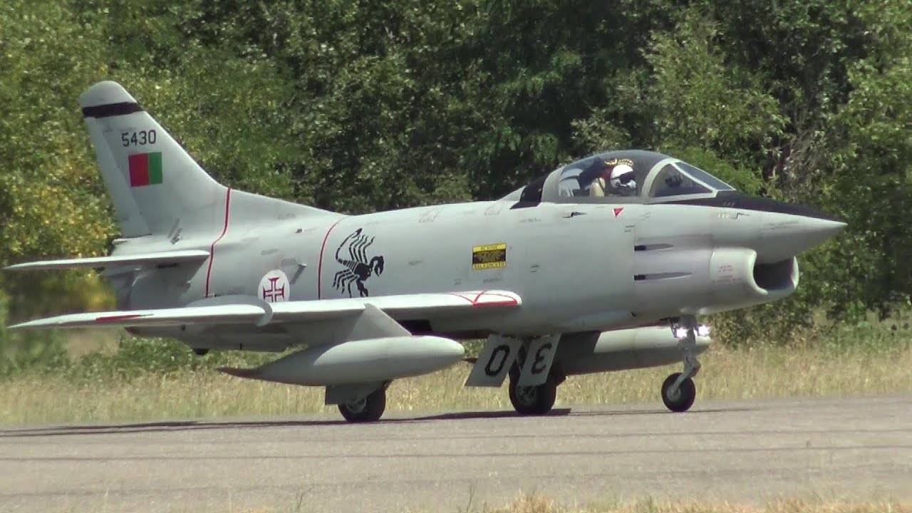 Stunning!! RC Action!! Giant Fiat G91 RC Scale Turbine Model Jet Portugal Air Force