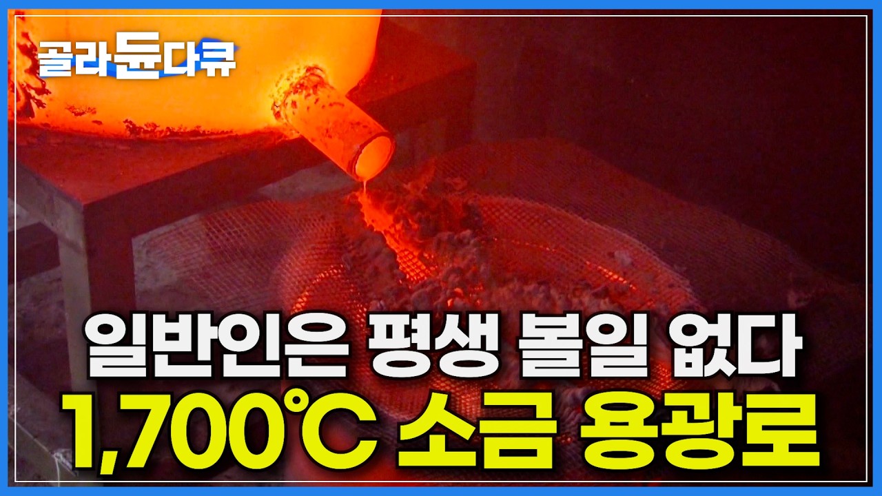 일반인은 평생 못 보는 소금이 불에 녹는 과정｜800도의 열기에서 8번, 1700도의 용광로 한번을 겪어야 비로소 탄생｜죽염을 만들기 위한 25일간의 대장정｜극한직업｜#골라듄다큐