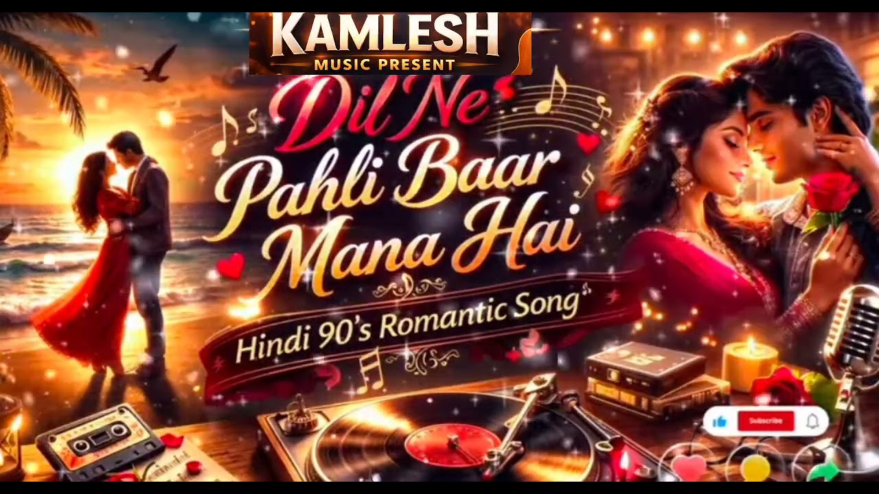 ⭐ Dil Ne Pehli Baar Maana Hai ❤️ | 90’s Romantic Hindi Song | Official Lyric Video 2026 