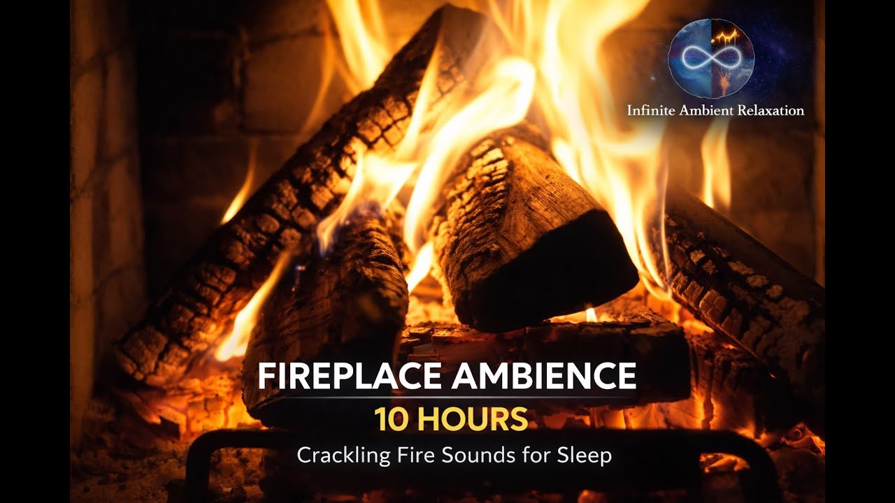Fireplace Ambience – 10 Hours | Crackling Fire Sounds for Sleep
