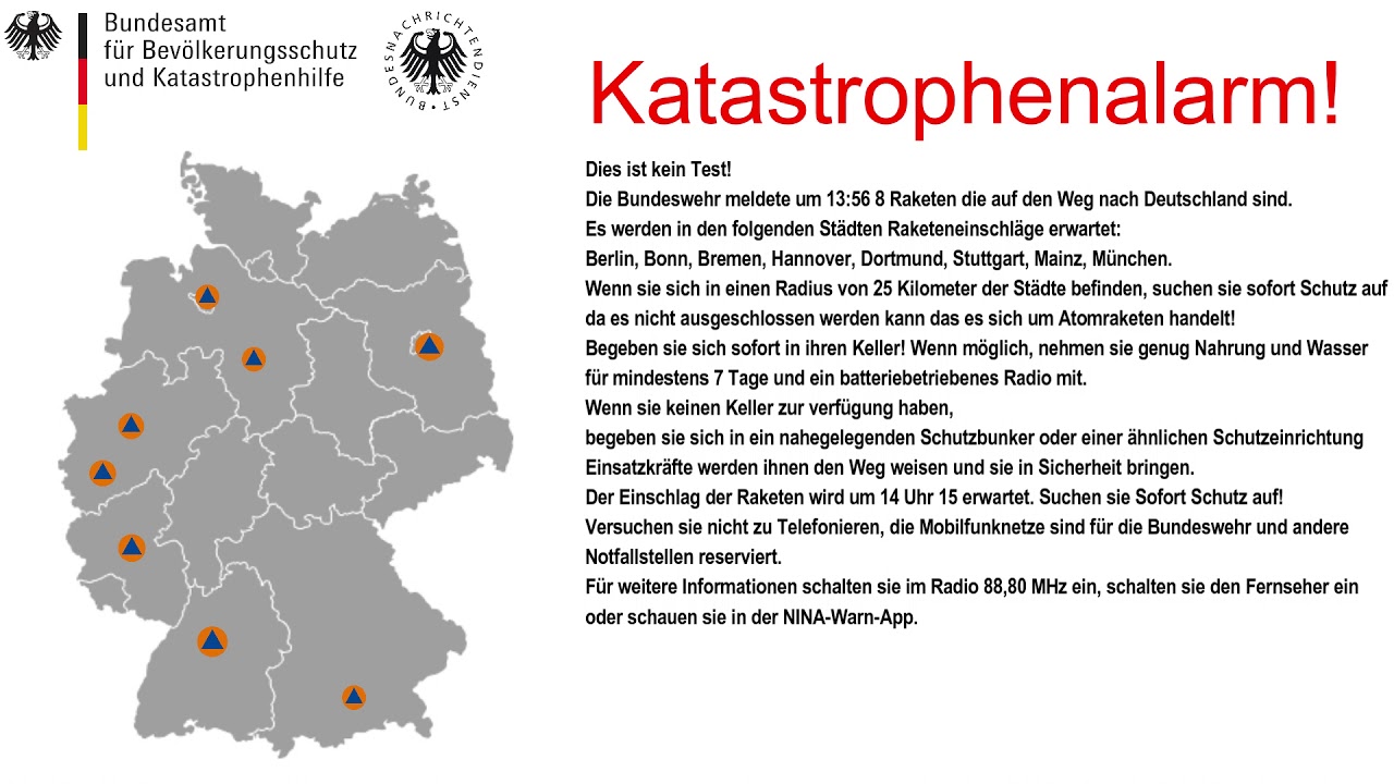 German TV Alert System (EAS Mock)