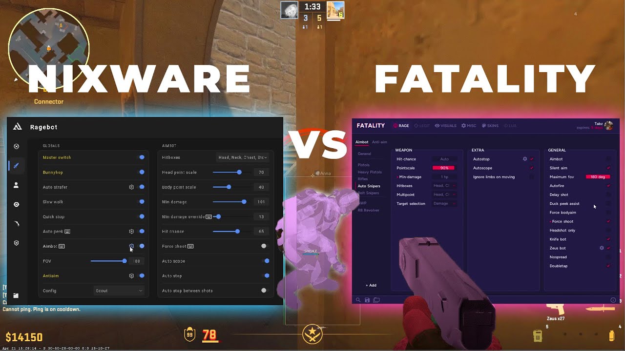 Nixware.cc VS Fatality.win | CS2 HvH [SUB GIVEAWAY]