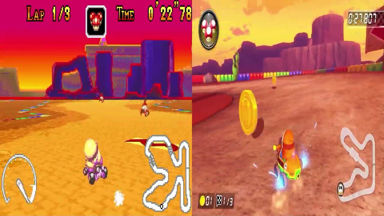 Mario Kart 8 Deluxe Booster Course Pass Retro Track Comparison