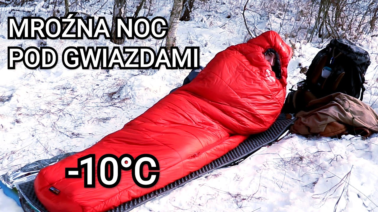 Zimowy biwak bez schronienia, bez ogniska, tylko śpiwór i karimaty. #outdoor