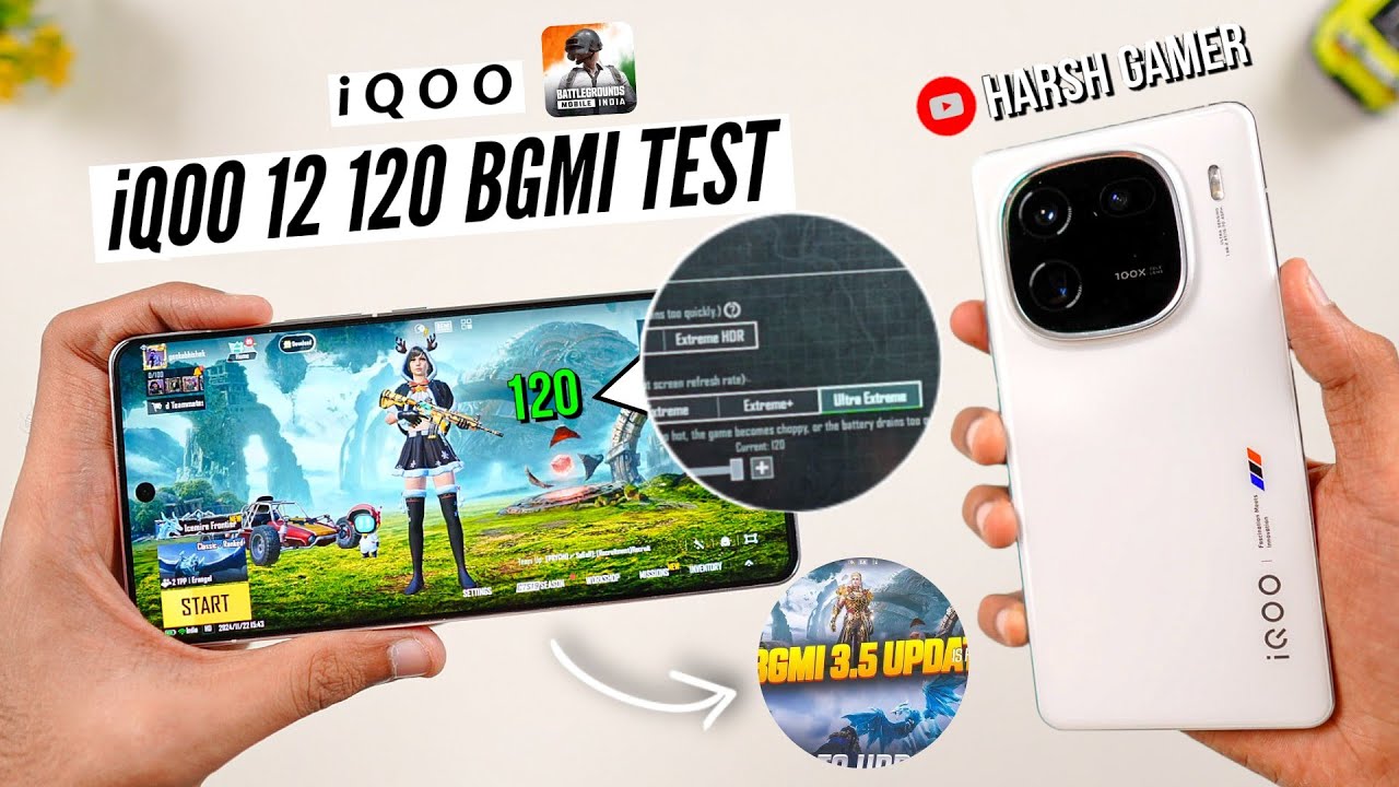 iQOO 12 - 120 FPS BGMI Test | Heating & Battery Test | BGMI 3.5 Update 🔥