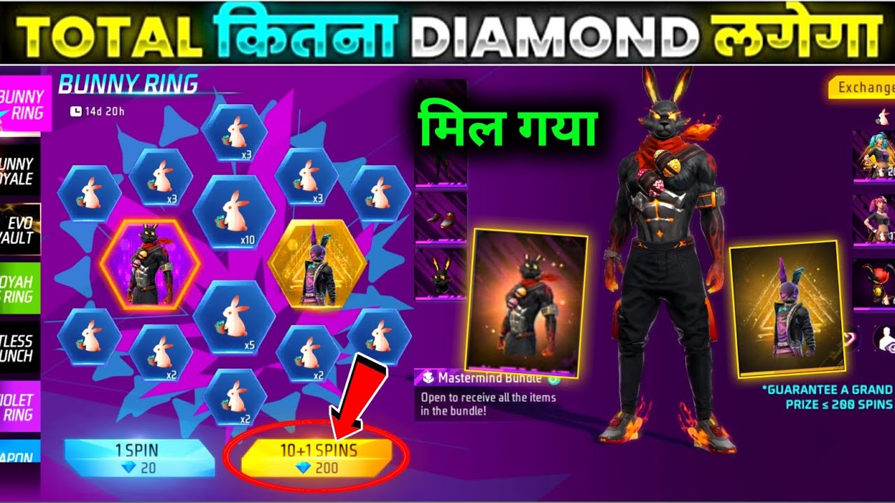 New Bunny Ring Event Free Fire | Bunny Bundle Event | Free Fire New Event | Ff New Event Today