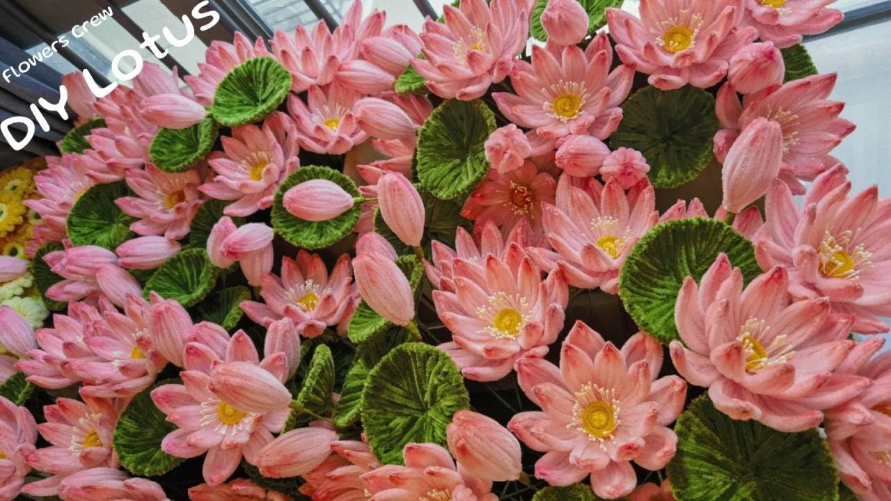 DIY | How To Make Lotus Flowers Easy | How to Make a Flower out of Pipe Cleaners