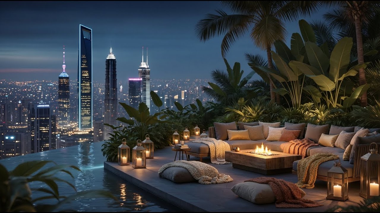 Midnight Luxury &ndash; Rooftop Infinity Pool Ambience | 1 Hour 432Hz