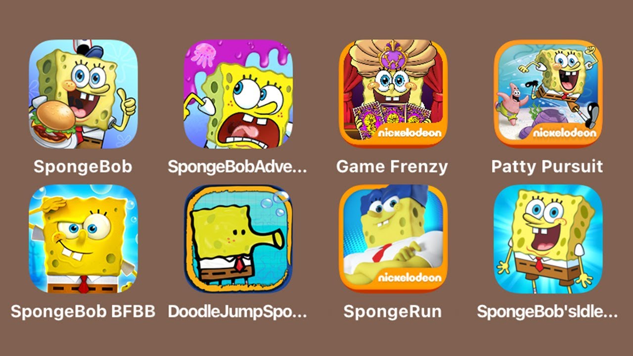 Коллекция Spongebob: Krusty Cook-Con, Adventures in a Jam, Game Frenzy, Patty Pursuit, Doodle Jump