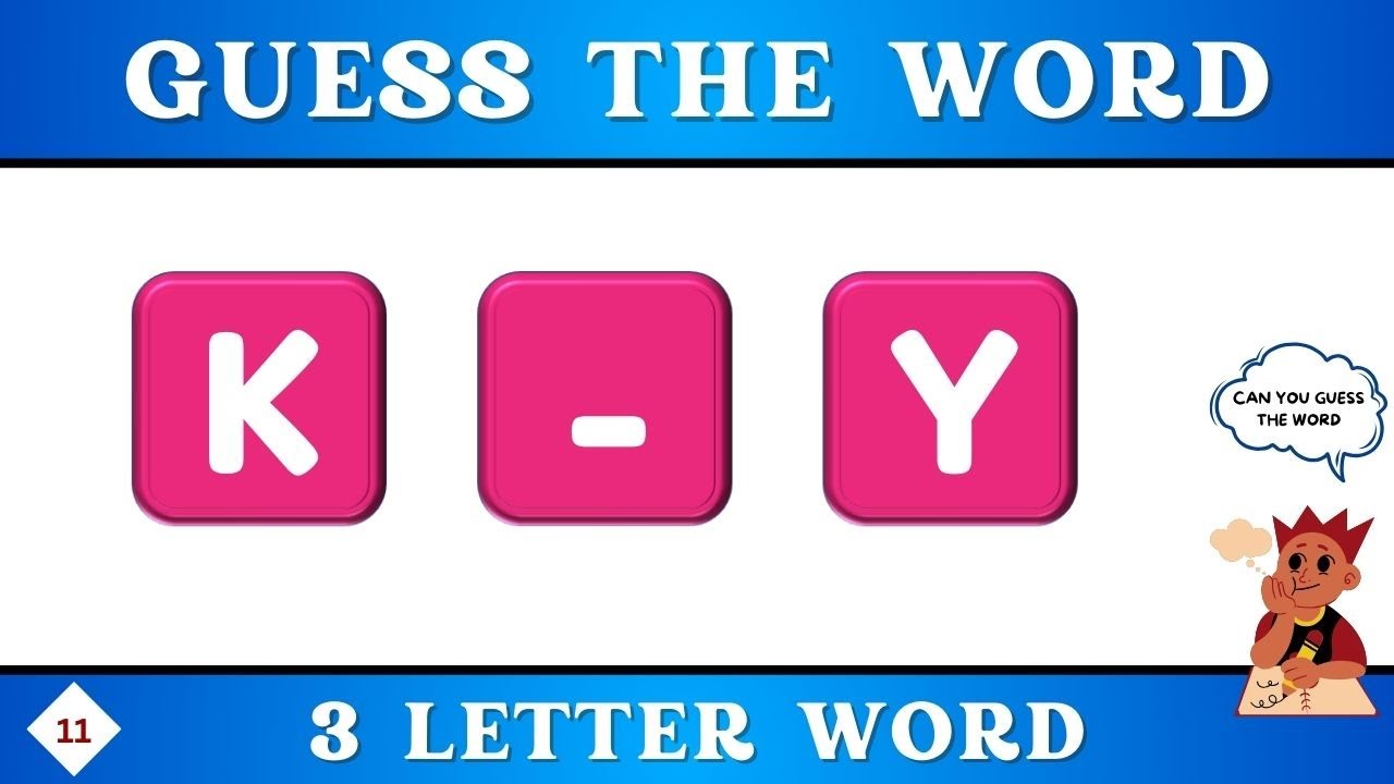 Fill in the missing letters and Complete the words (3 letter words) | Word puzzle game - #11