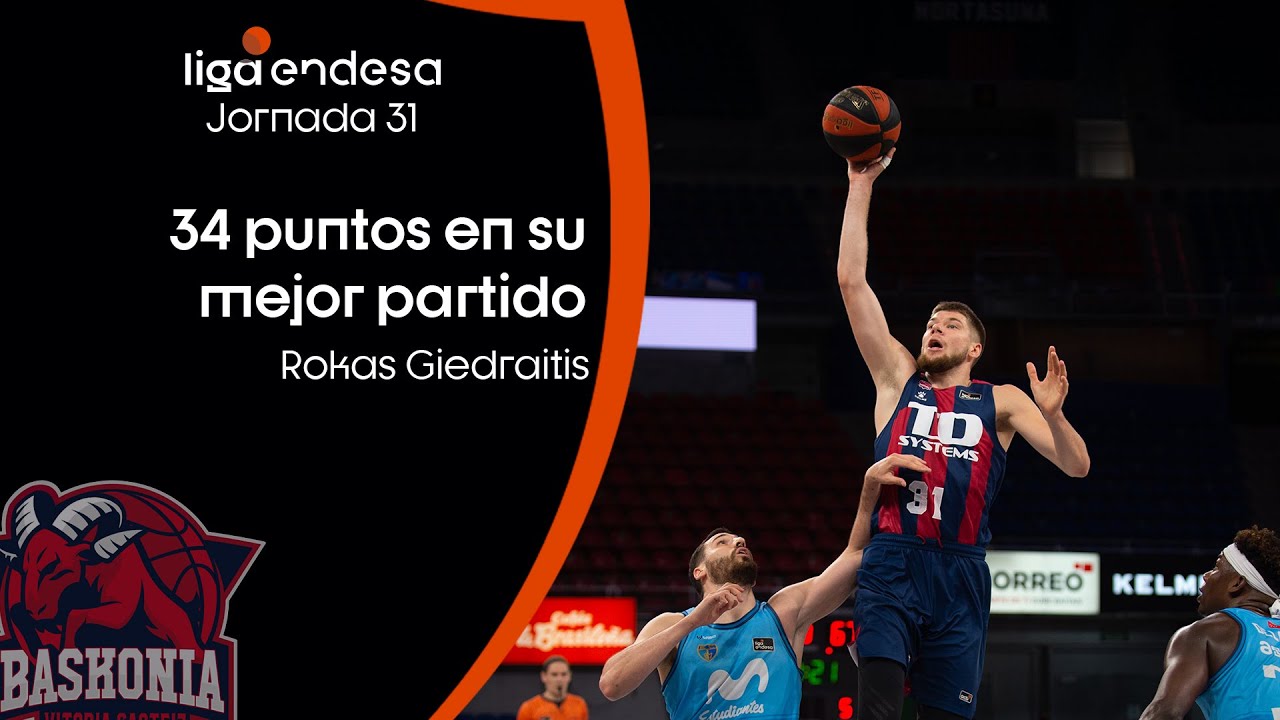 ROKAS GIEDRAITIS: 34 puntos y 38 de valoración | Liga Endesa 2020-21