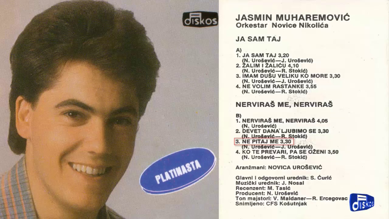 Jasmin Muharemovic - Ne pitaj me - (Audio 1985)