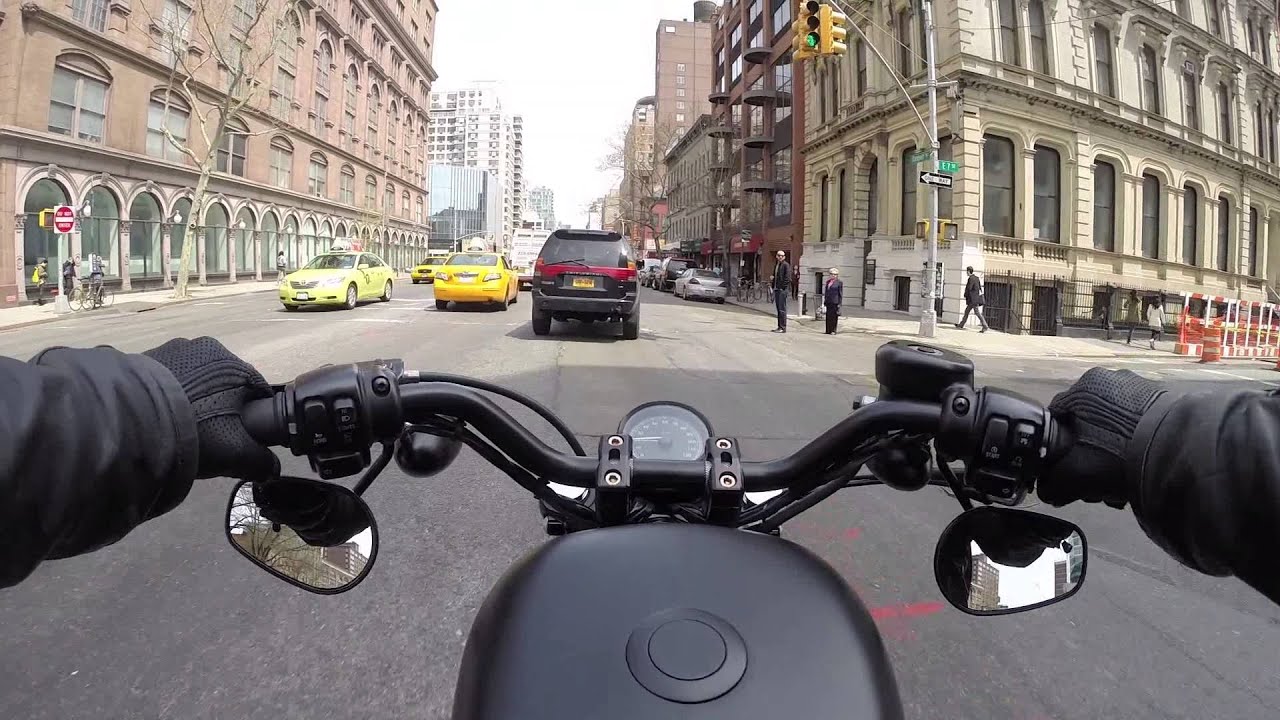 NYC - Brooklyn to Madison Square Park on my Iron 883 - 4.22.14 - Right Thing Motos