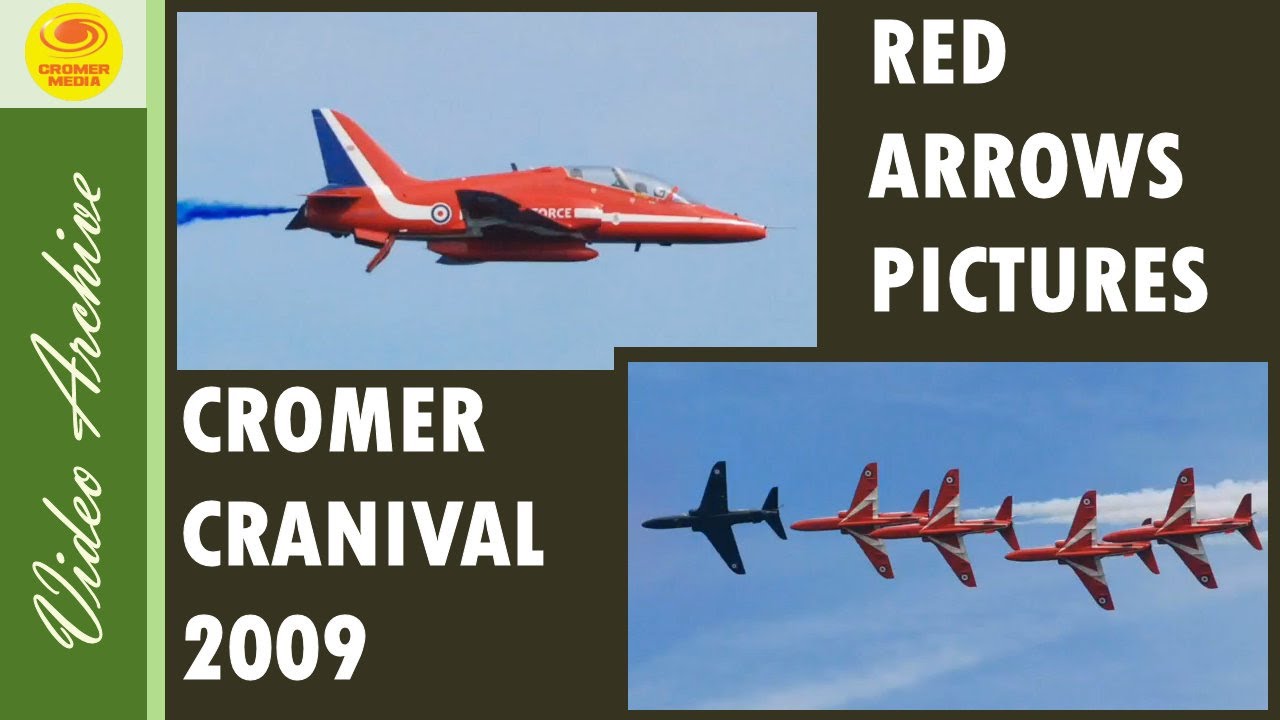 Cromer Carnival 40th year celebrations Red Arrows Pictures, Norfolk UK. Video archive 2009