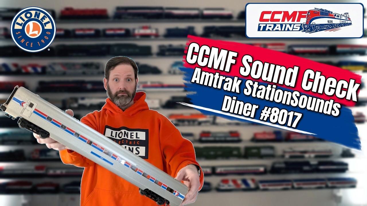 CCMF Sound Check - Amtrak StationSounds Diner #8017 Rainbow Day Zero #lionel #modeltrains #amtrak