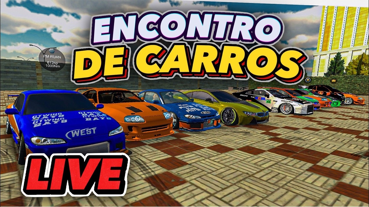 🔴 LIVE -  Mega ENCONTRO de CARROS no Car Parking Multiplayer! + Eventos Extras
