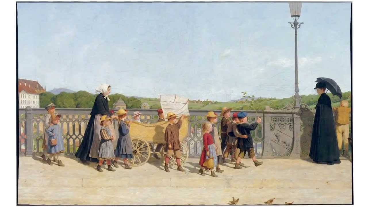 Albert Anker - Kleinkinderschule auf der Kirchenfeldbrücke, 1900