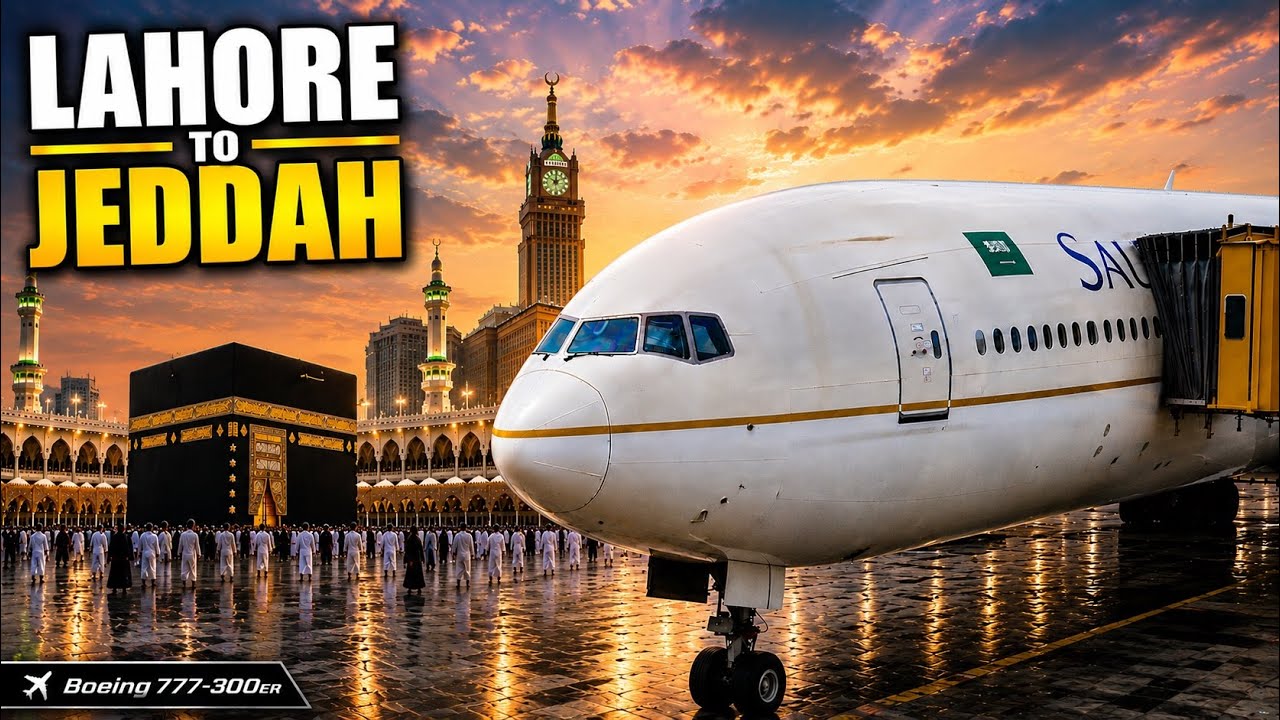 Saudi Airline | Lahore - Jeddah | Trip Report | OPLA (LHE) - OEJN (JED) | Boeing 777-300ER | SV735