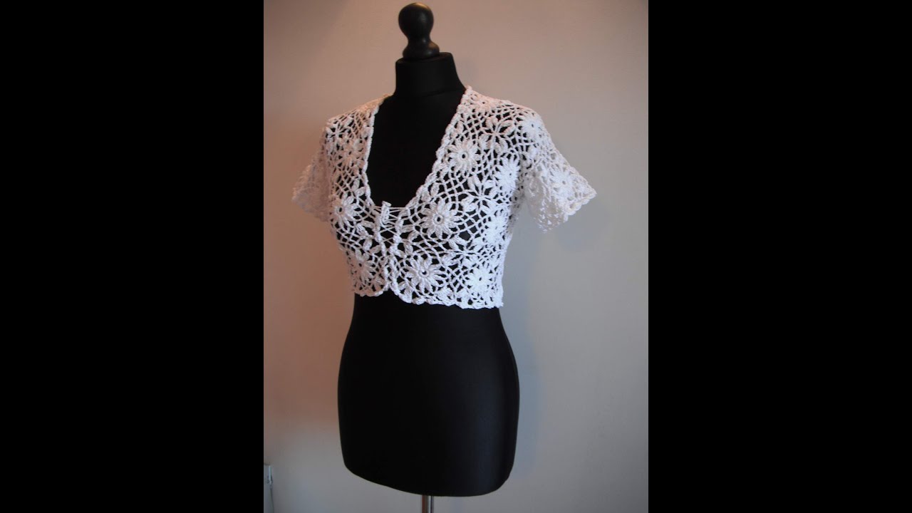 how to crochet white bolero chaleco