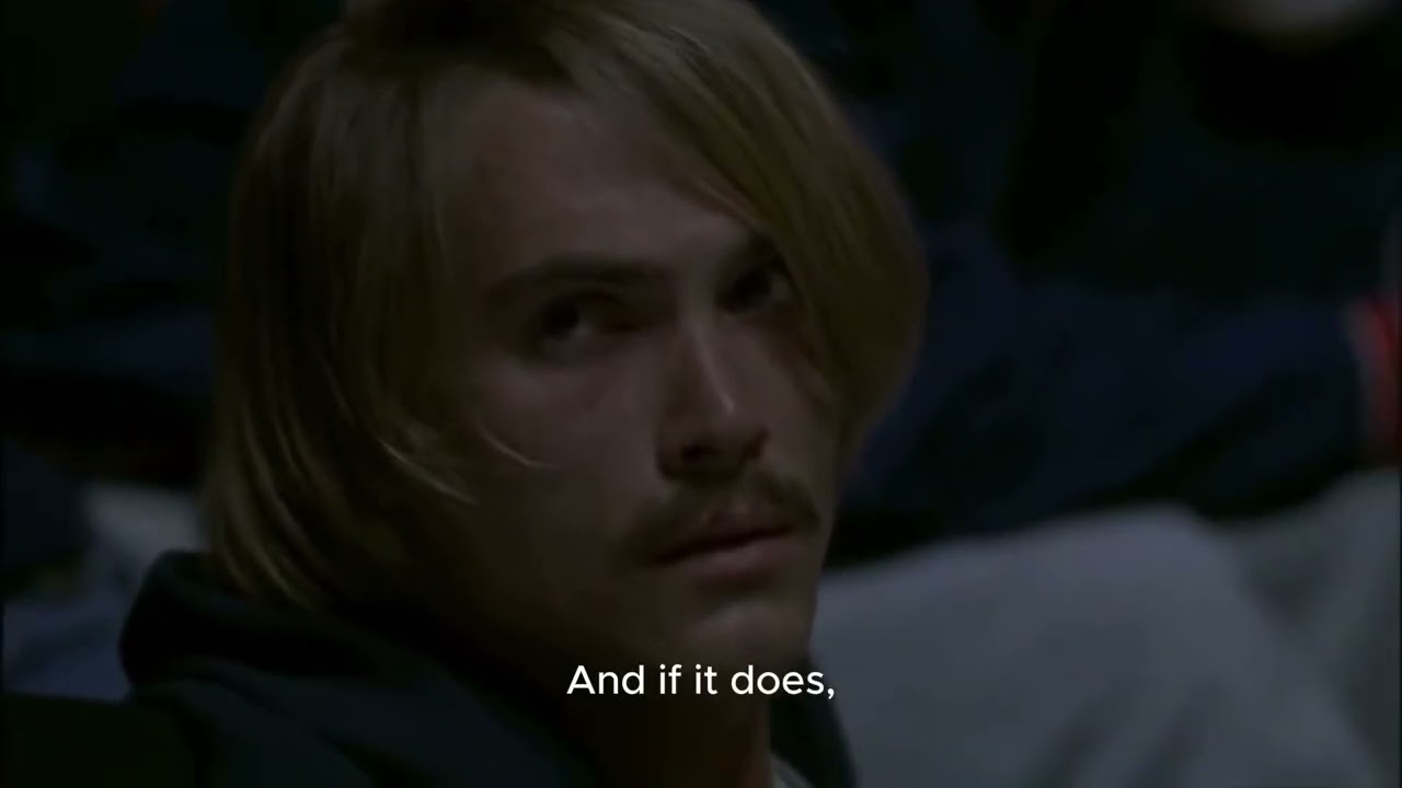 Donald Sutherland as Bill Bowerman, speech at the 1972 Munich Olympics (Prefontaine, Without Limits)