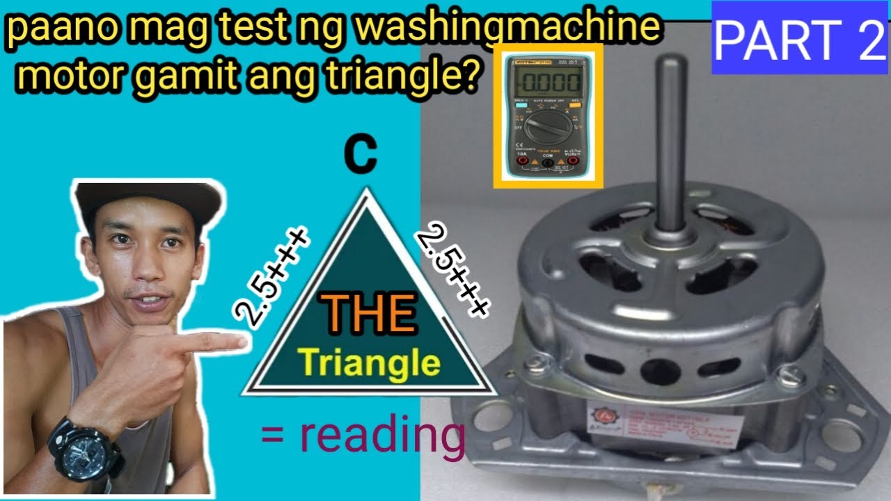 How to test washing machine motor Gamit ang triangle reading JM tutorial.