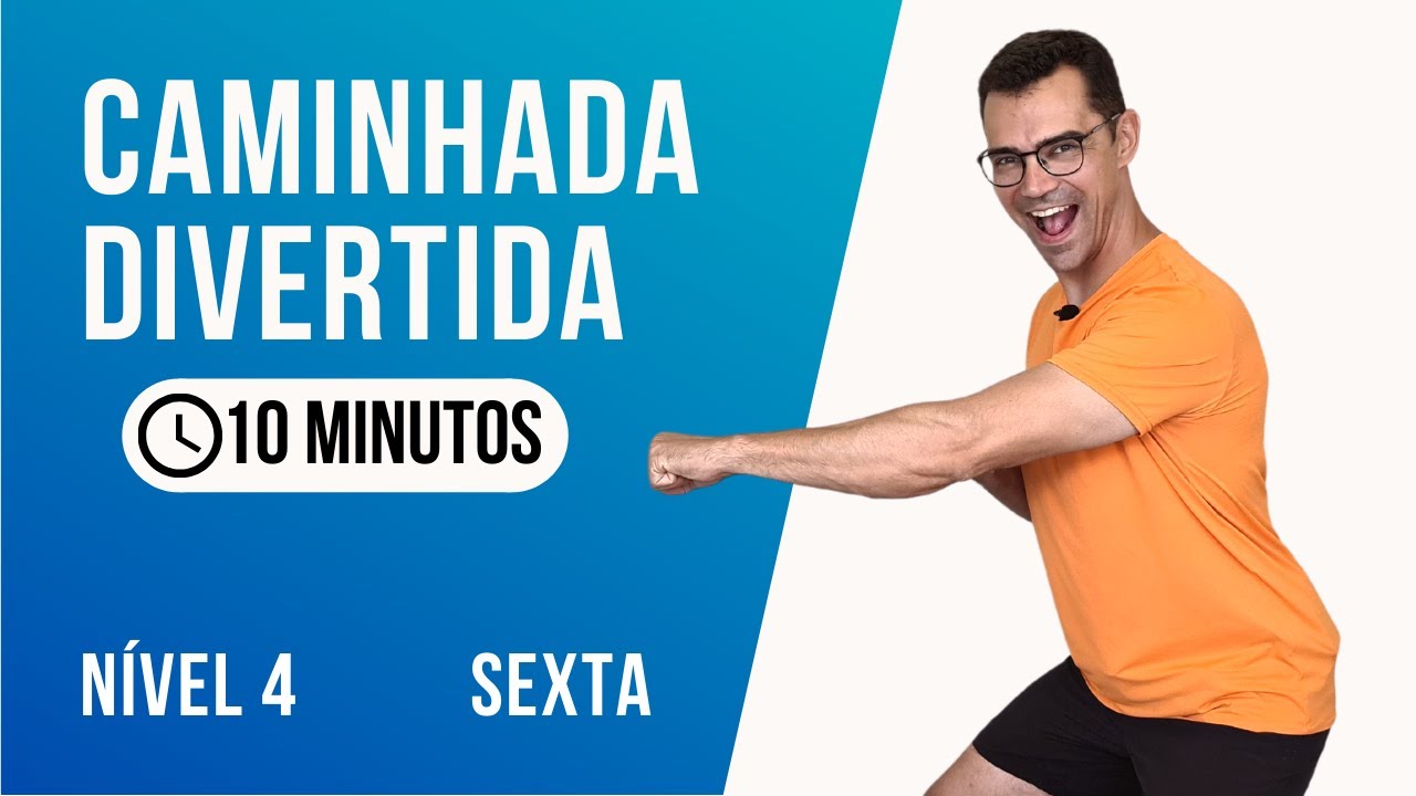 CAMINHADA EM CASA DIVERTIDA SEMANAL | Sexta | Exercícios sem impacto | Nível 4