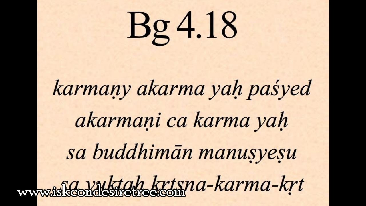 Gita 04.18 - Comprehend inaction in action and action in inaction through contextualization