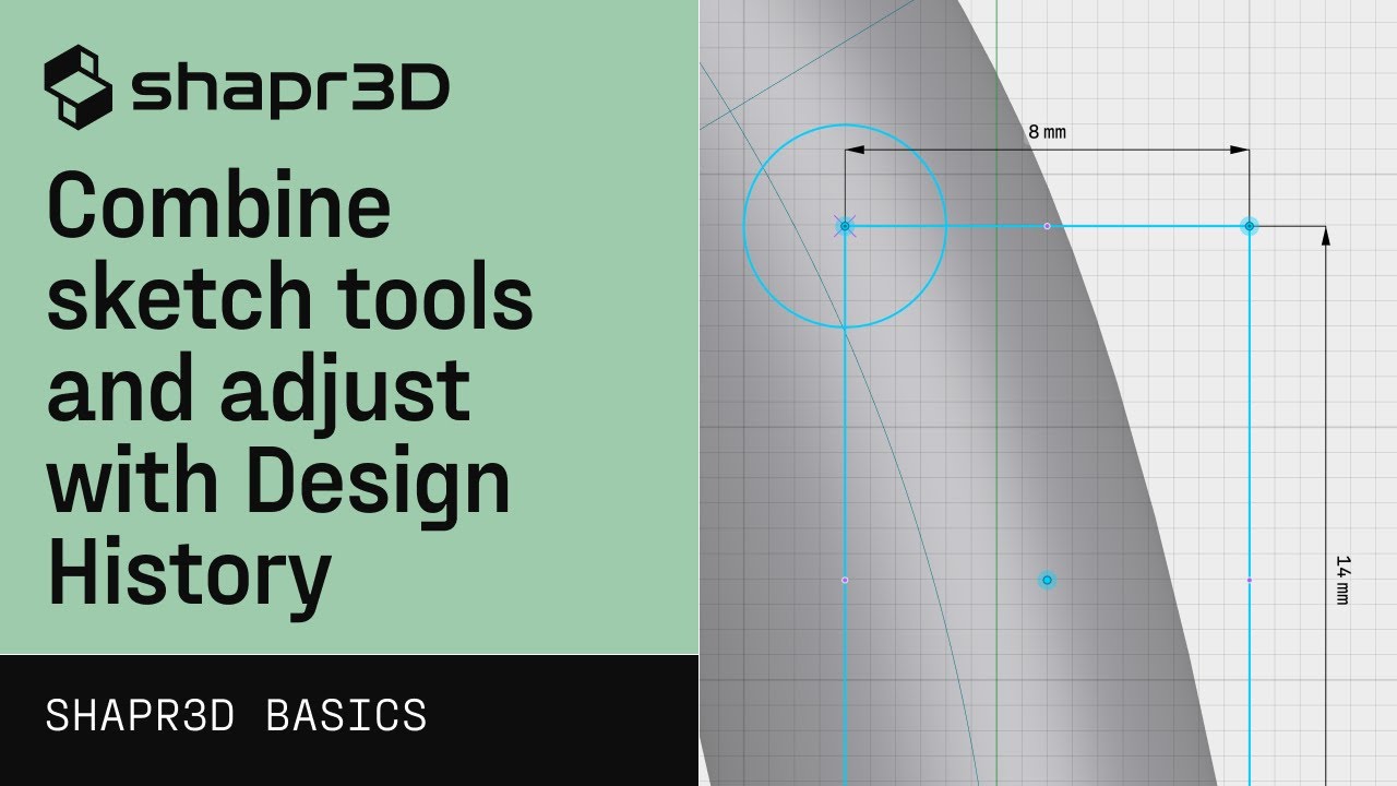 Combine sketch tools and adjust with Design History: Motorcycle Handlebar, part 2 | Shapr3D Basics