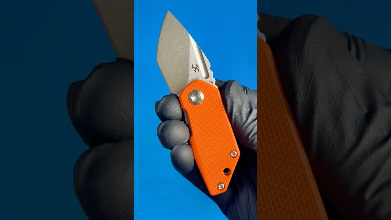 EDC Flipper Knife: KANSEPT RIO Orange G10 Handle M390 Blade#edc