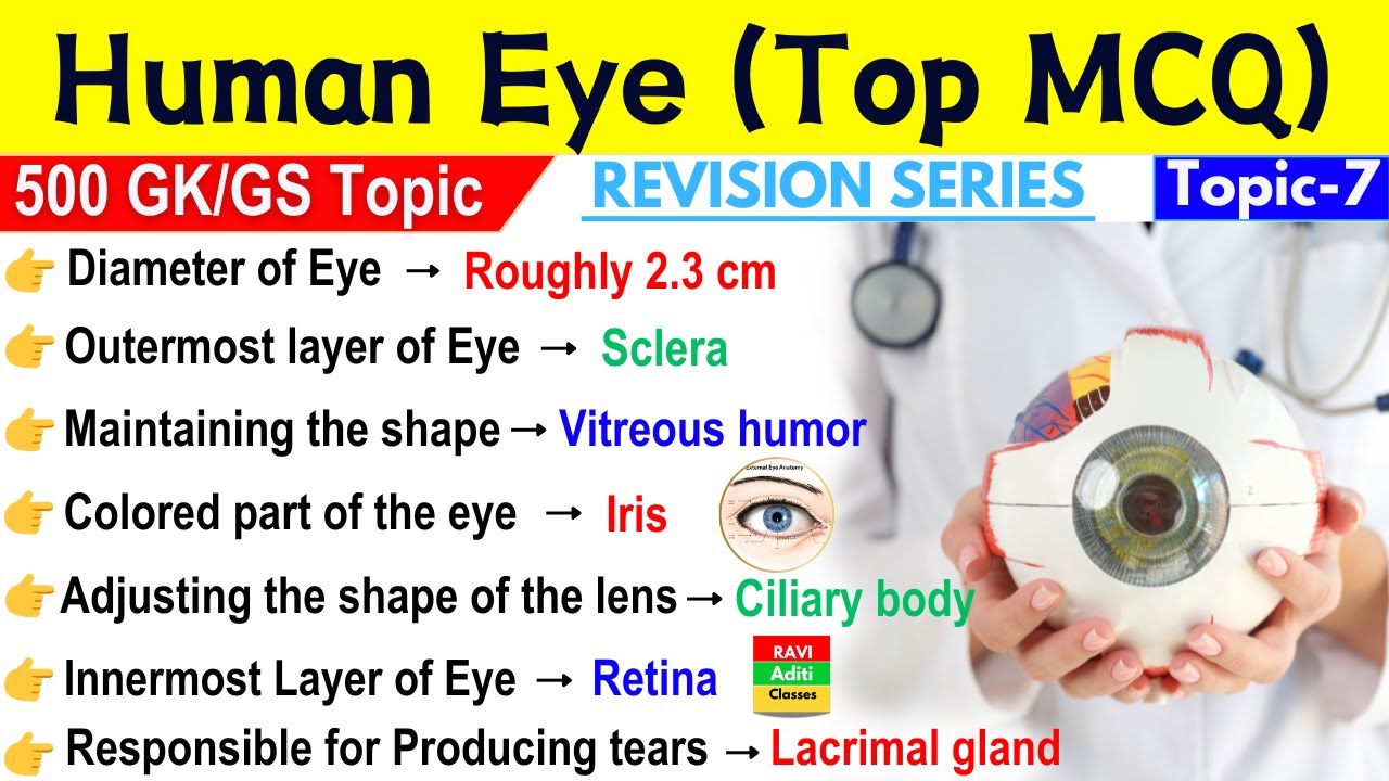 Human Eye | General Science | Human eye Important questions | Science GK By Ravi Aditi Classes