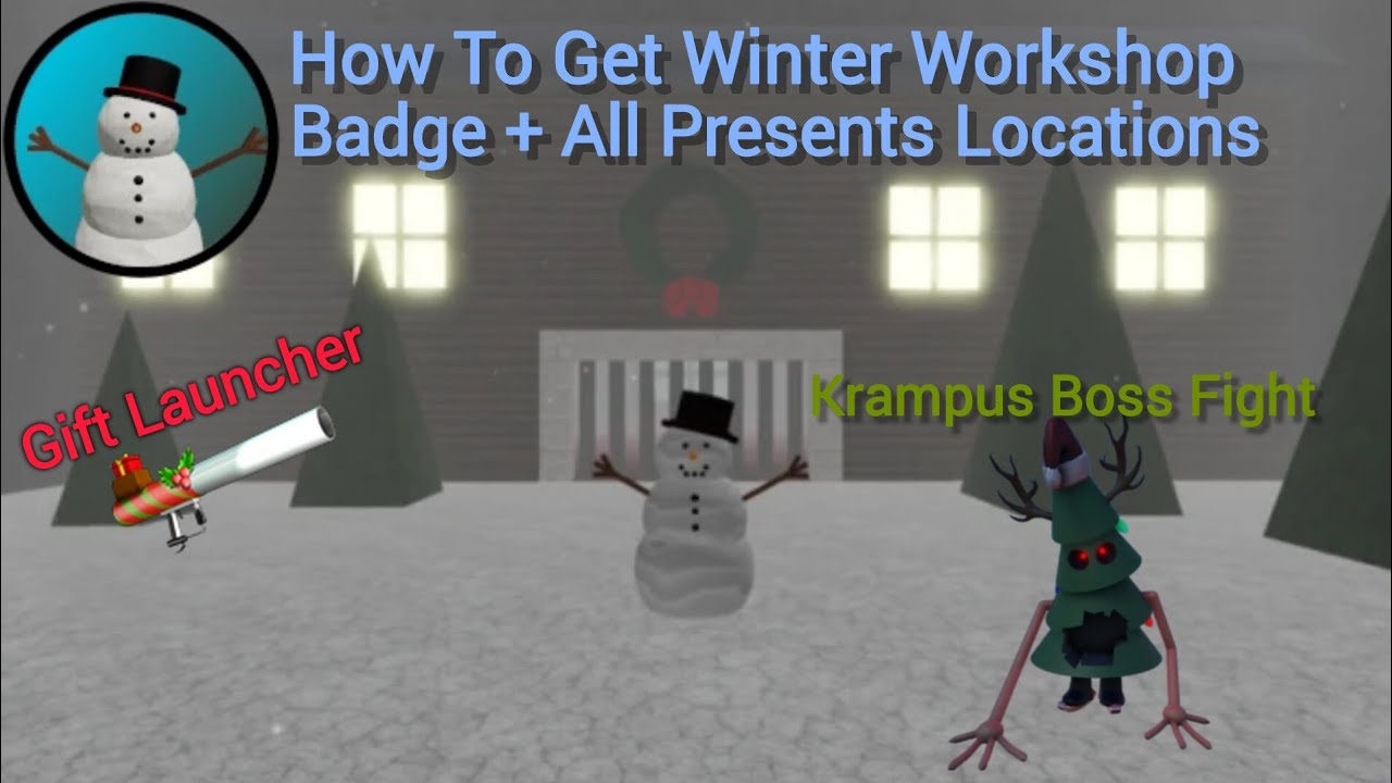 How To Get Winter Workshop Badge + All Presents Locations | Survival And Kill The Killers In Area 51