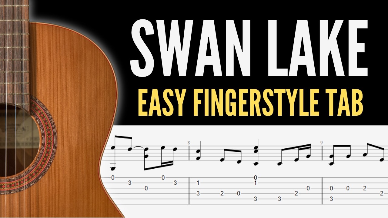 Swan Lake Easy Fingerstyle Tab | Easy Classical Guitar