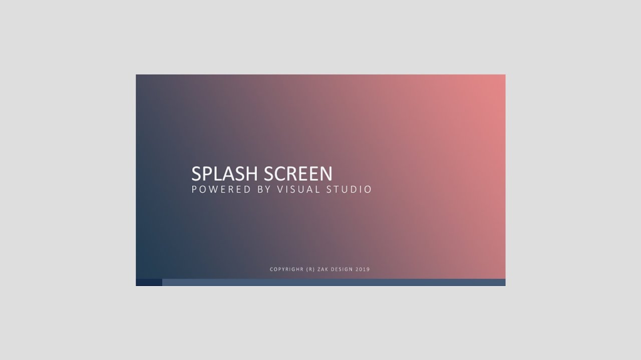 Modern Splash Screen with Custom Progress Bar in Visual Studio C# (EP 1)
