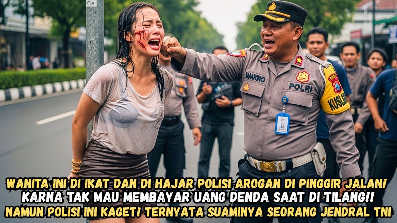 MENOLAK BAYAR UANG TILANG, WANITA INI DI IKAT & DI SIKSA SAMA POLISI AROGAN‼️TERNYATA WANITA INI..
