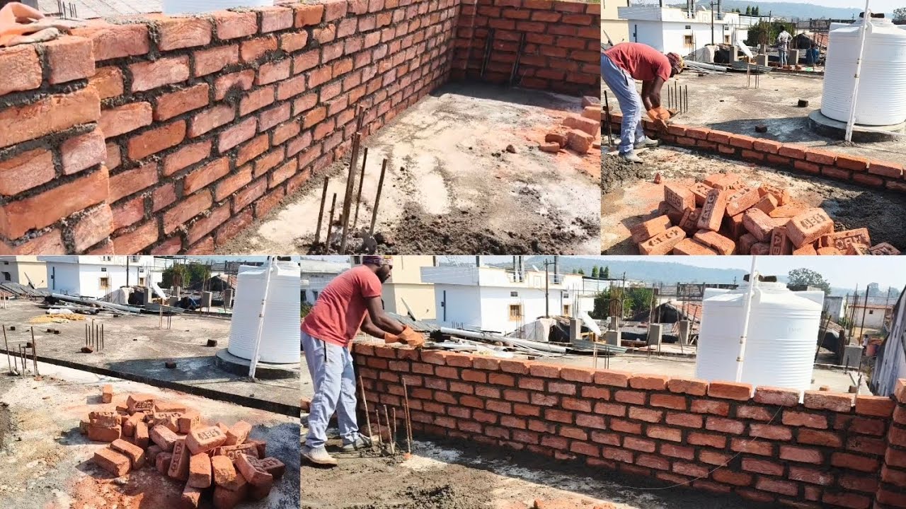 How to make wall in brick// ita se deewar kaise banaye //4 inch ka deewar kaise jode #youtube #trend