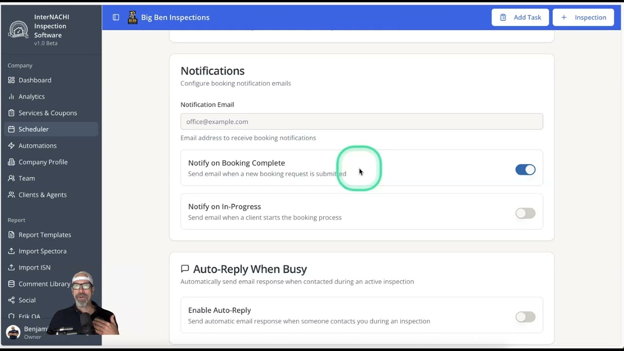 Scheduler Settings
