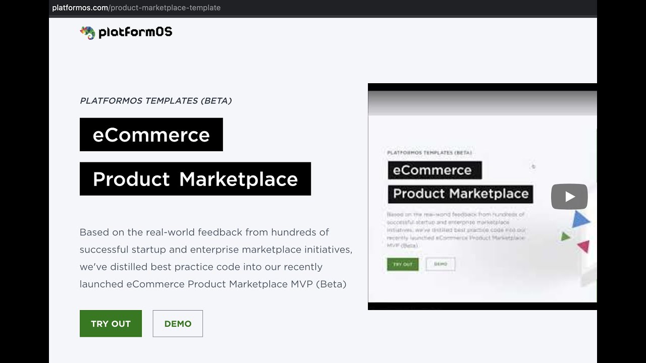 platformOS MVP Marketplace Overview