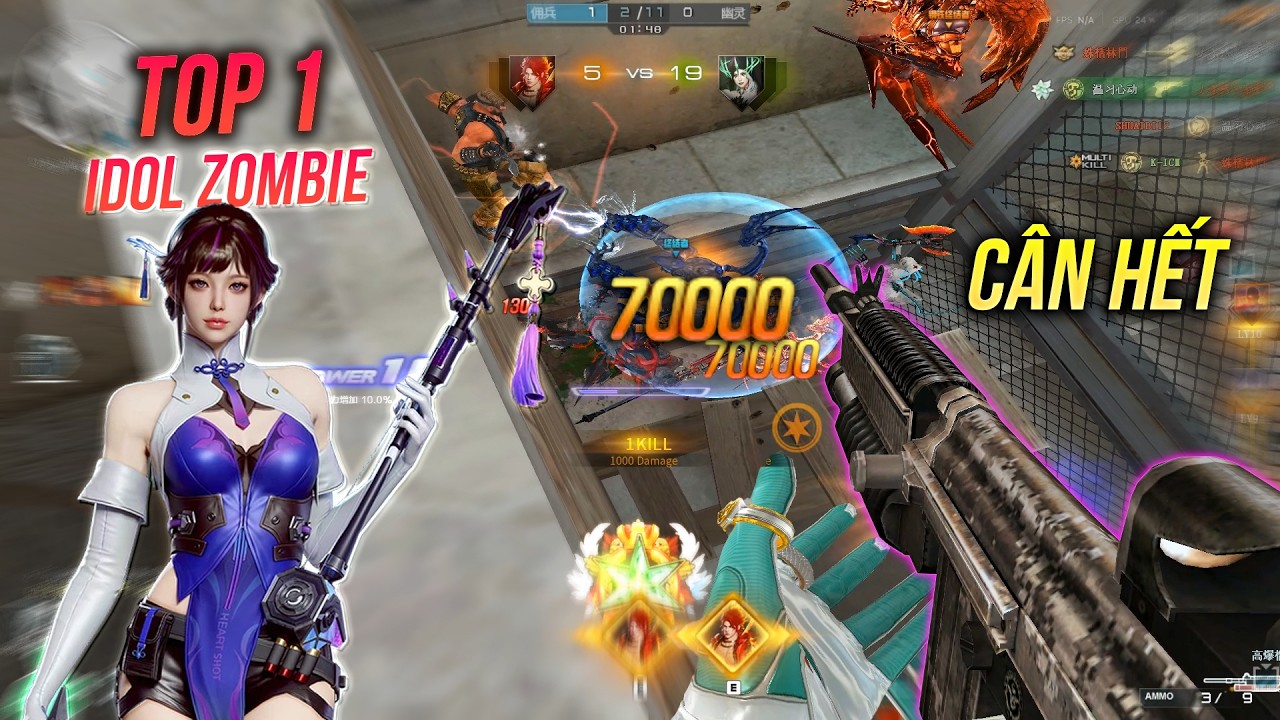 Nhân Vật ViP TOP 1 Cho Chế Độ Zombie 30 Người Mới CFQQ