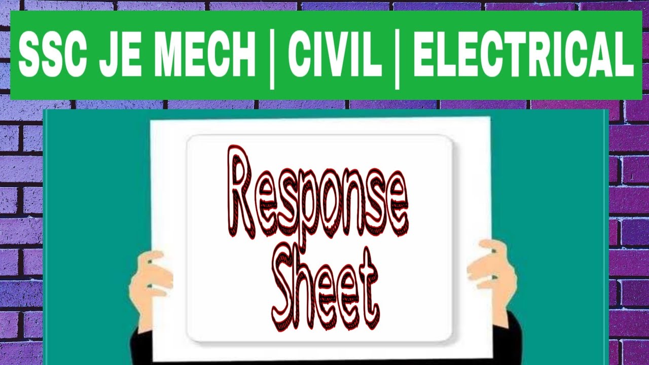 SSC JE 2022 | MECHANICAL | CIVIL | EEE | RESPONSE SHEET
