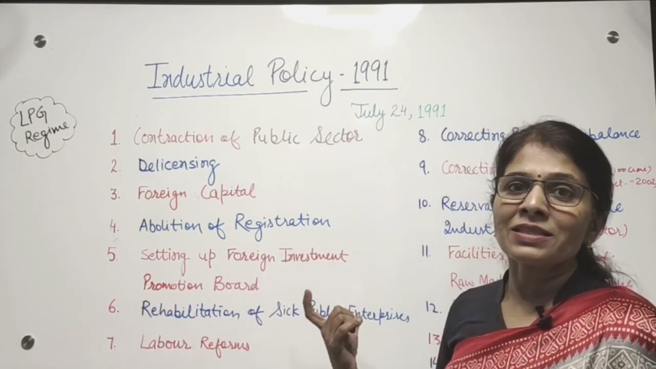 Industrial Policy of 1991 |Indian Economy | Hindi |Economics with Kusum Maheshwari |