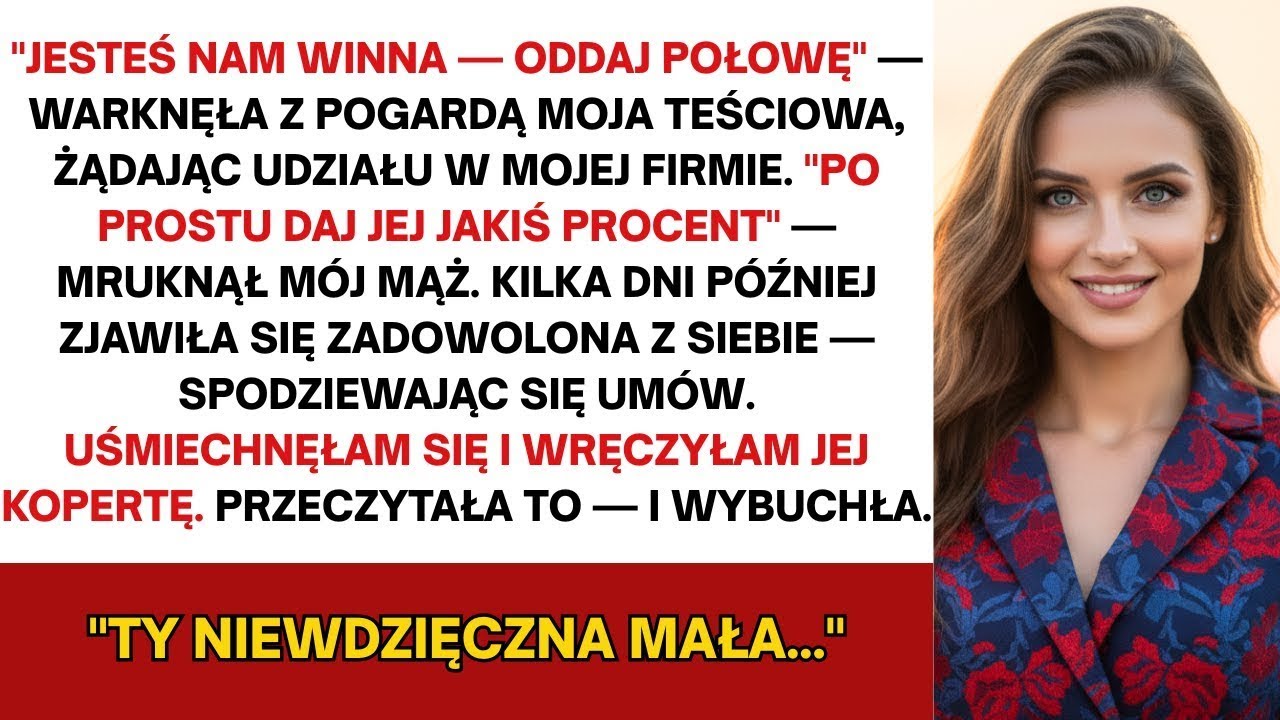 Moja teściowa, wspierana przez męża, chciała udziału w moim biznesie — ich rodzina tego pożałowała…