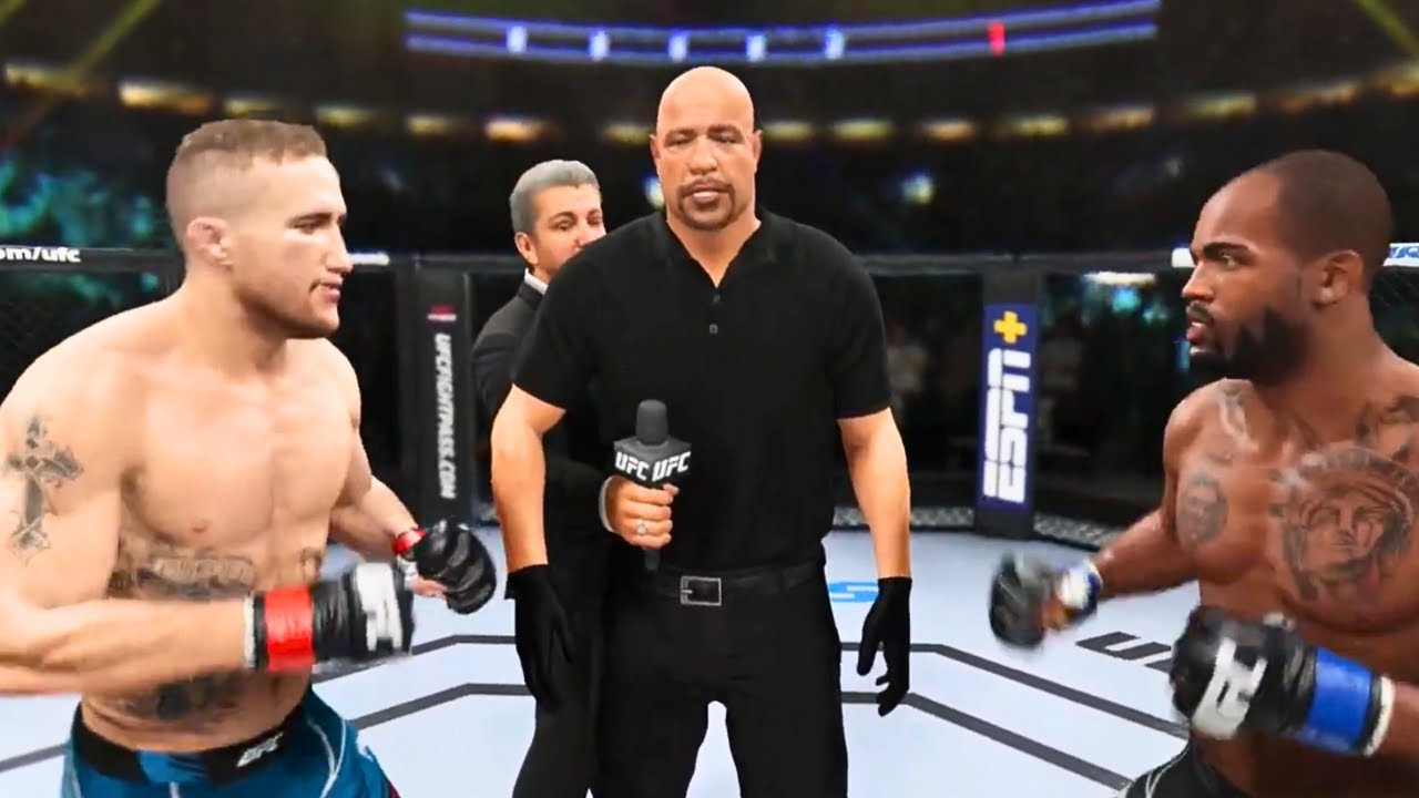 Justin Gaethje vs Bobby Green FULL FIGHT | UFC 4 AI Simulation Gameplay (CPU vs CPU)