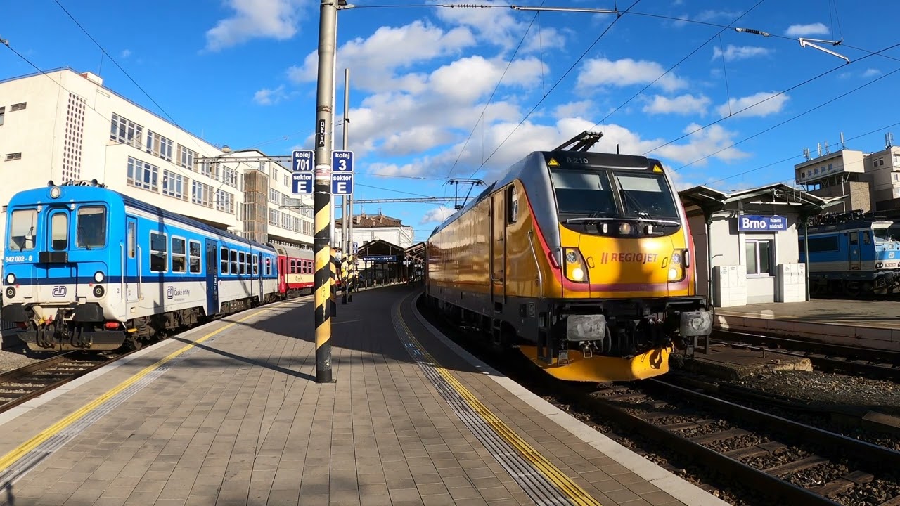 Vlaky Brno hlavní nádraží 14.1.2023