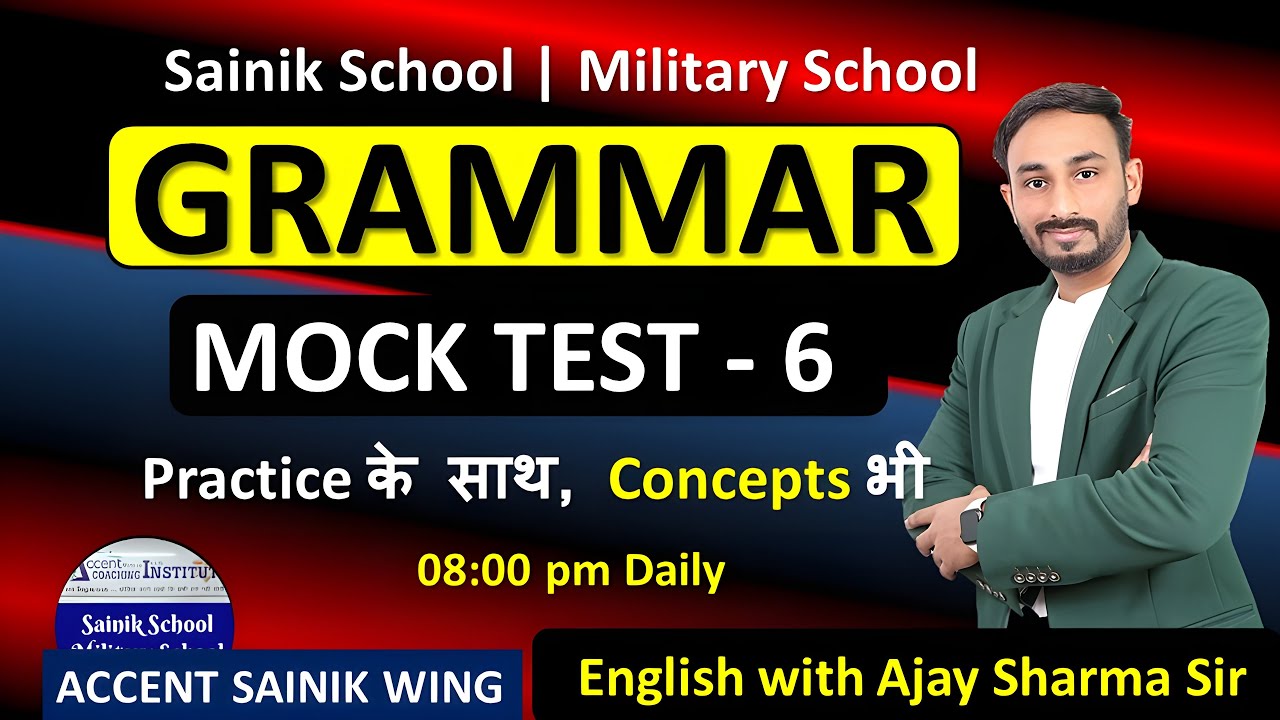 Sainik School English Grammar | Class 6 & 9 | English Grammar for Sainik School Class 9 | AISSEE