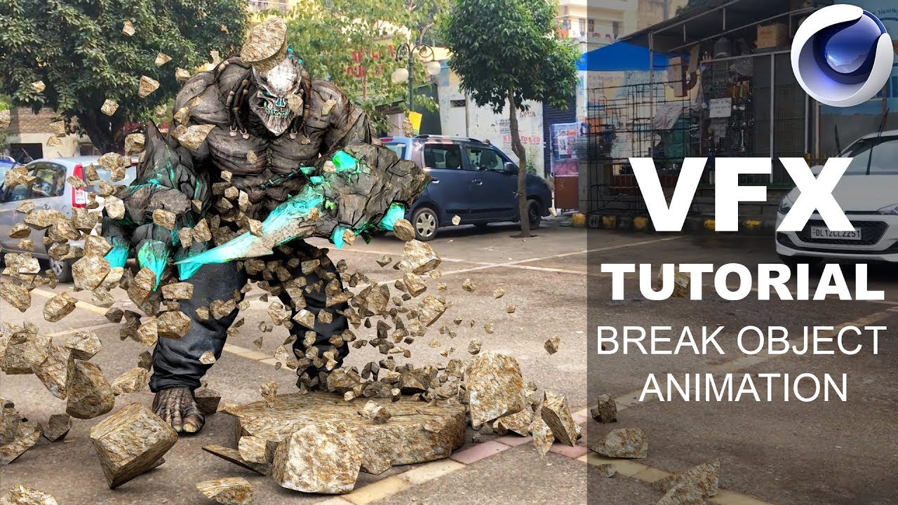 VFX Tutorial | Break Object Animation Cinema 4D | Realistic Compositing