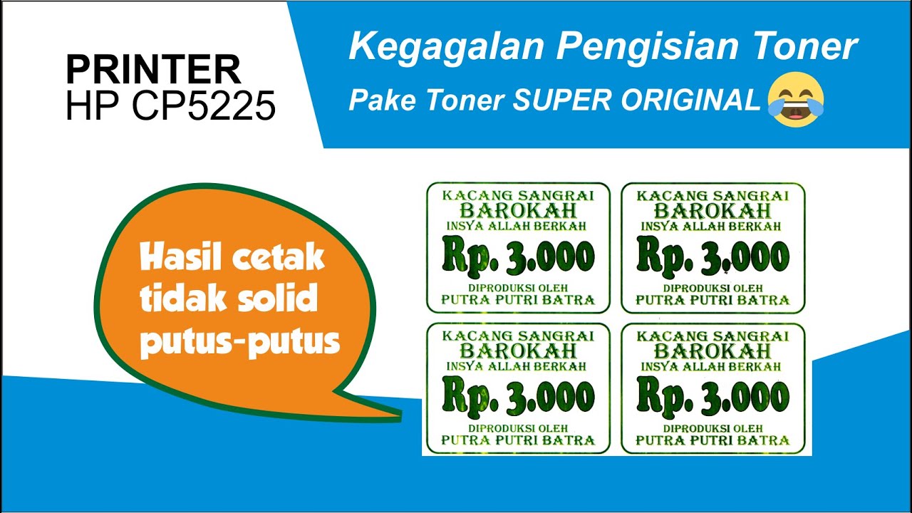 CARA MENGATASI HASIL CETAK KOTOR TIDAK SOLID | HP CP5225
