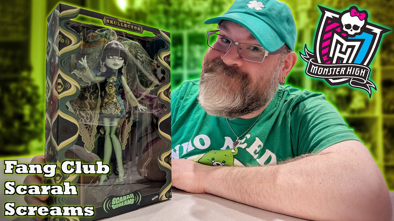 Monster High Fang Club Skullector Scarah Screams the Irish Banshee Doll Unboxing & Review