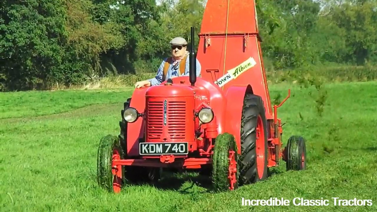 1954 David Brown Cropmaster VAK 1C 2.5 Litre Diesel Tractor (34HP) with Hurrican Forrage Harvester