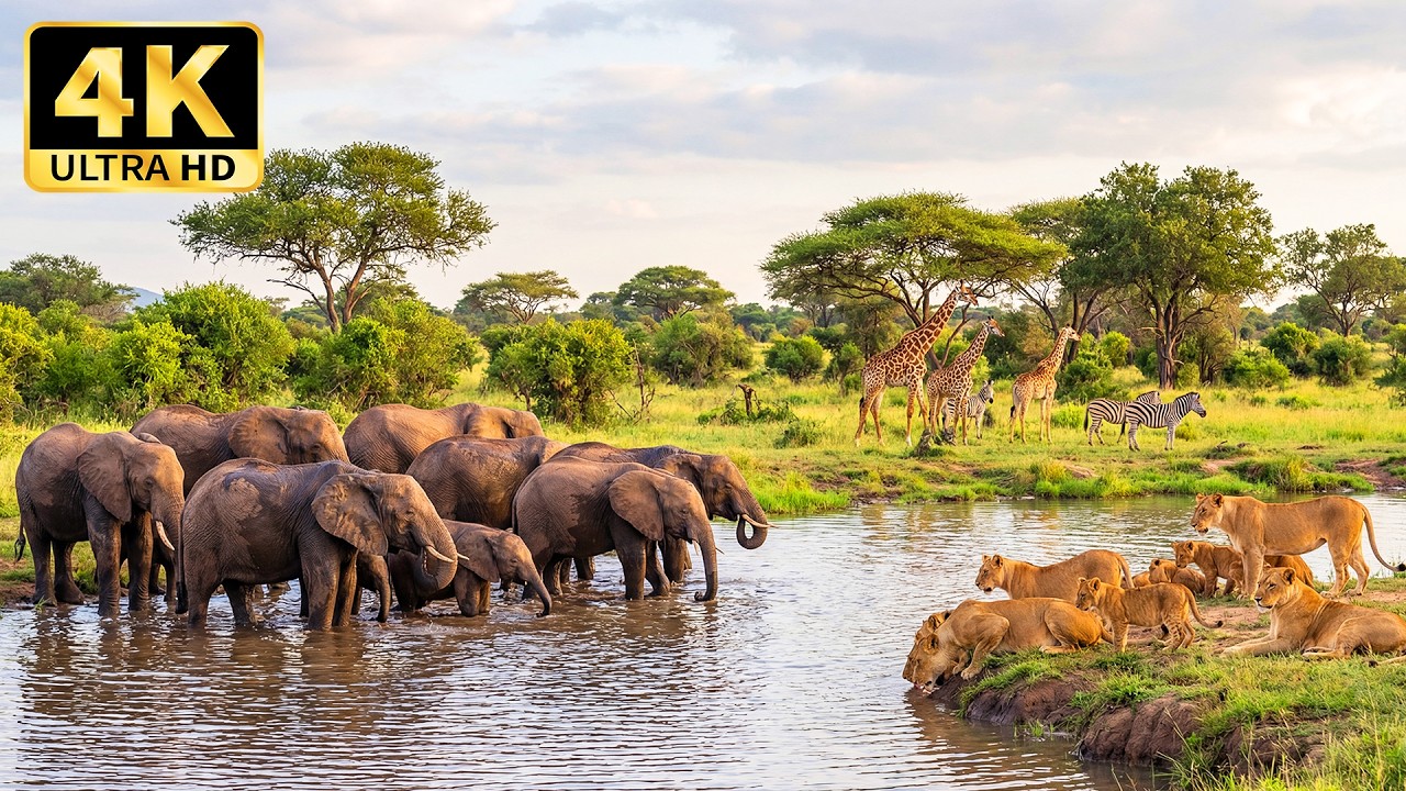 A Relaxing Stroll Through Africa: African Wildlife & Breathtaking Scenery with Soothing Music
