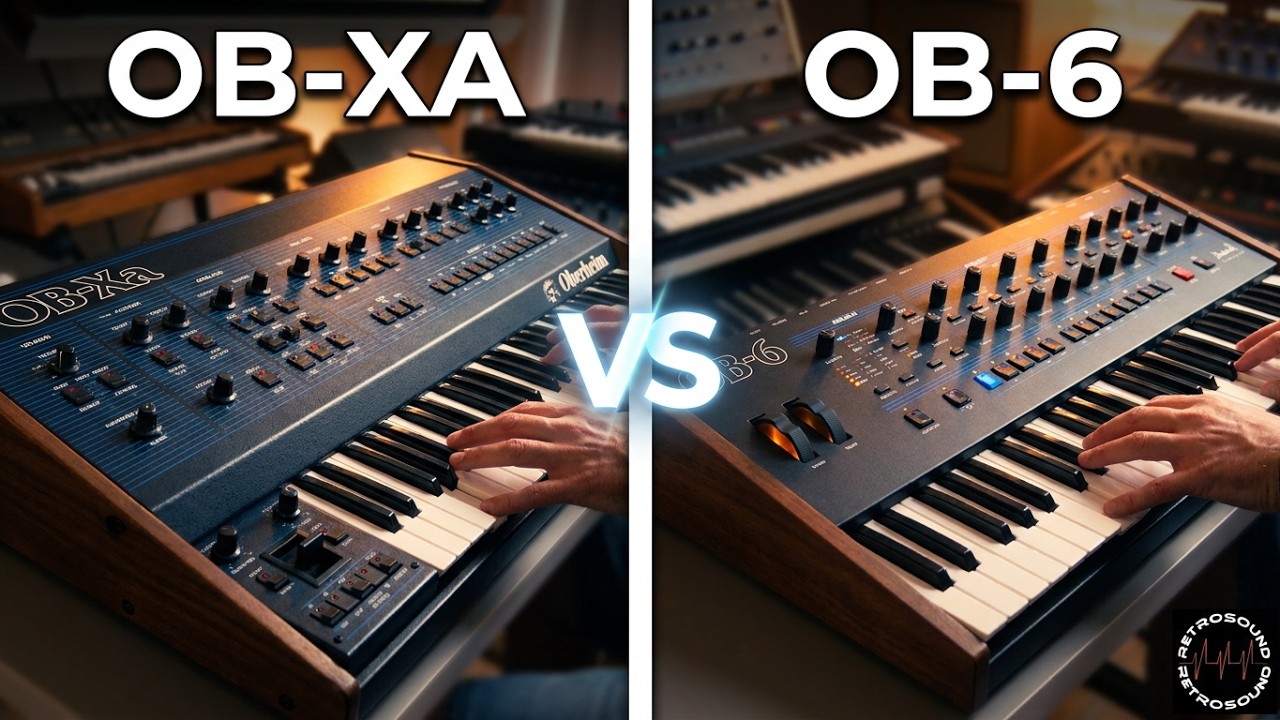 DSI OB-6 (2016) vs. Oberheim OB-Xa (1981) Analog Synthesizer battle
